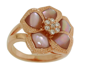 Pink Mother of Pearl Ring