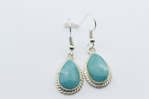 PEAR SHAPE LARIMAR EARRING