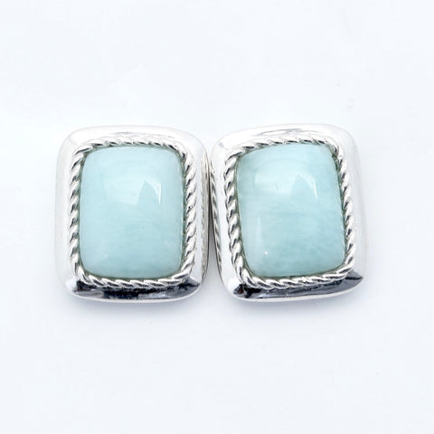 LARIMAR STATEMENT RECTANGLE SHAPE EARRINGS