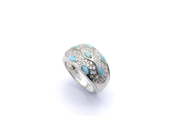 STATEMENT LARIMAR INLAY RING