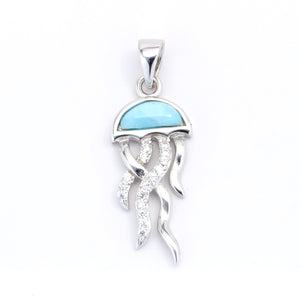 JELLY FISH LARIMAR PENDANT