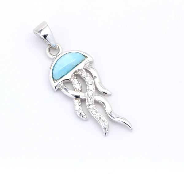 JELLY FISH LARIMAR PENDANT