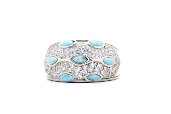 STATEMENT LARIMAR INLAY RING