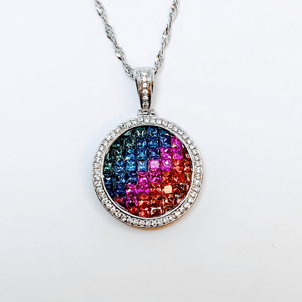 MULTICOLOR SAPPHIRE PENDANT