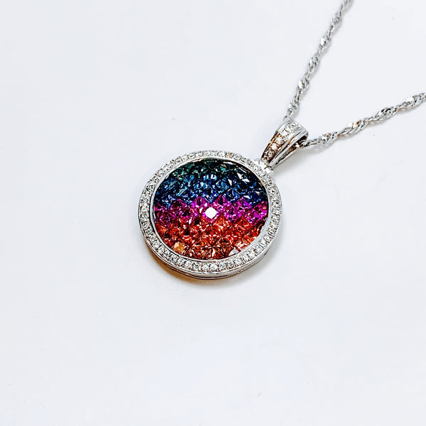 MULTICOLOR SAPPHIRE PENDANT