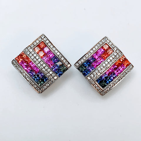 MULTICOLOR SAPPHIRE EARRINGS