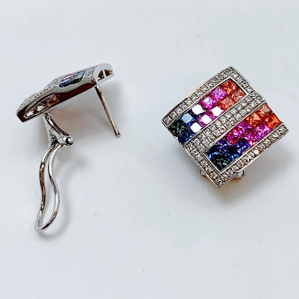 MULTICOLOR SAPPHIRE EARRINGS