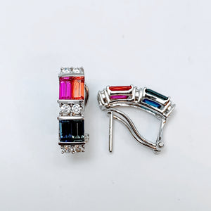 MULTICOLOR SAPPHIRE EARRINGS