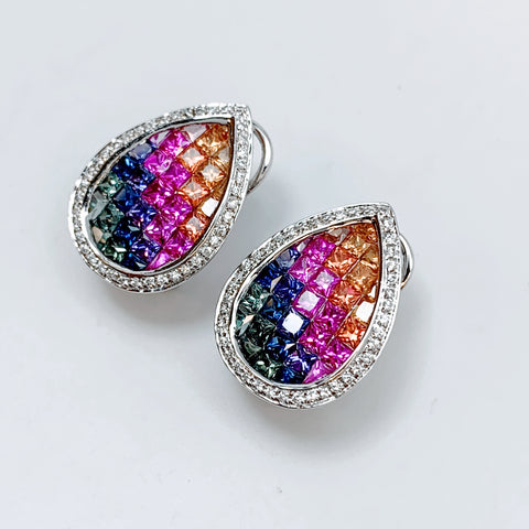 MULTICOLOR SAPPHIRE EARRINGS