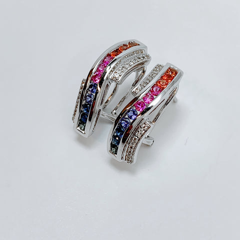 MULTICOLOR SAPPHIRE EARRINGS