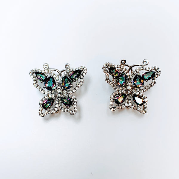 CARIBBEAN TOPAZ BUTTERFLY EARRINGS