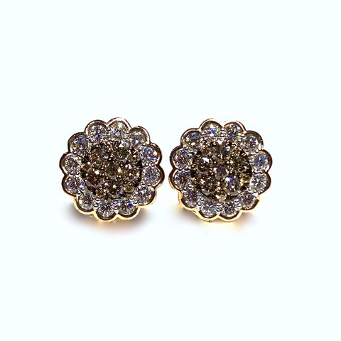 BROWN DIAMOND EARRINGS