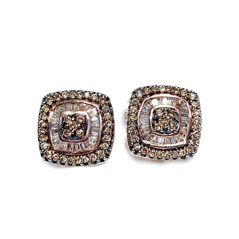 BROWN DIAMOND EARRINGS