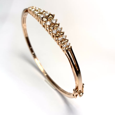 BROWN DIAMOND BANGLE BRACELET