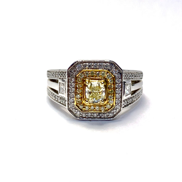 NATURAL YELLOW DIAMOND RING