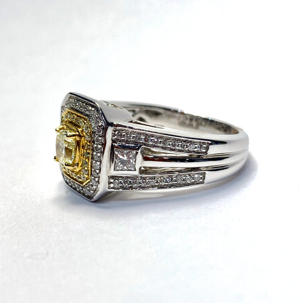 NATURAL YELLOW DIAMOND RING