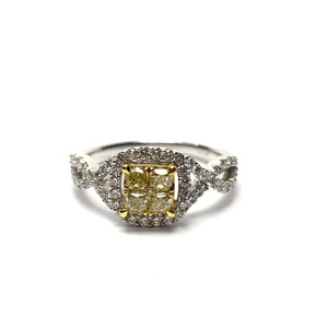 NATURAL YELLOW DIAMOND RING