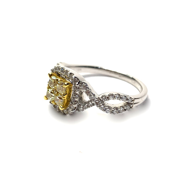 NATURAL YELLOW DIAMOND RING