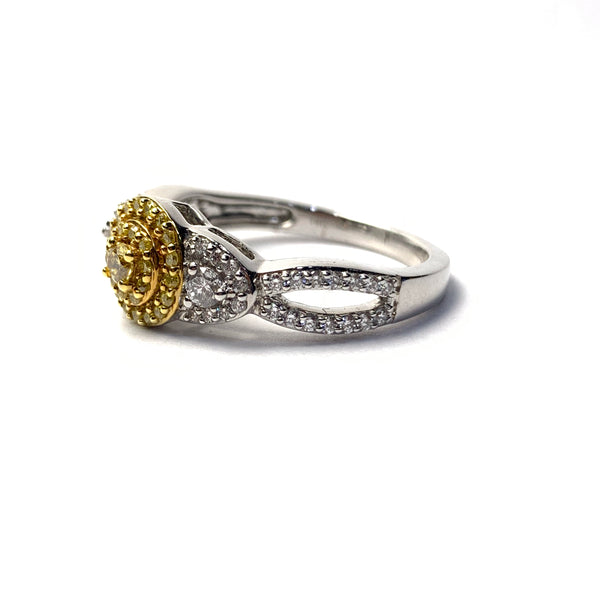 NATURAL YELLOW DIAMOND RING