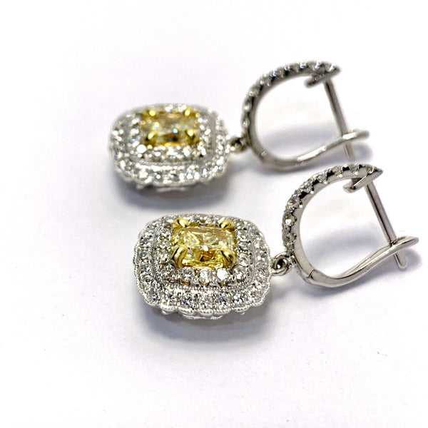 NATURAL YELLOW DIAMOND EARRINGS