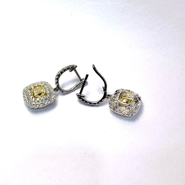 NATURAL YELLOW DIAMOND EARRINGS