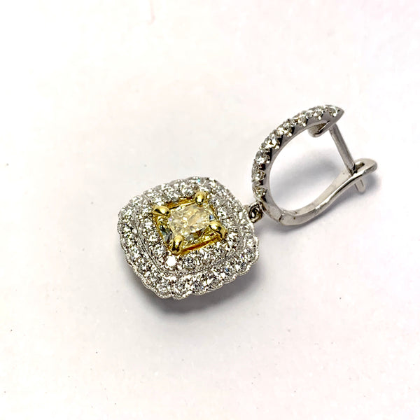 NATURAL YELLOW DIAMOND EARRINGS