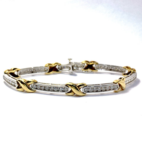 TWO TONE DIAMOND BRACELET