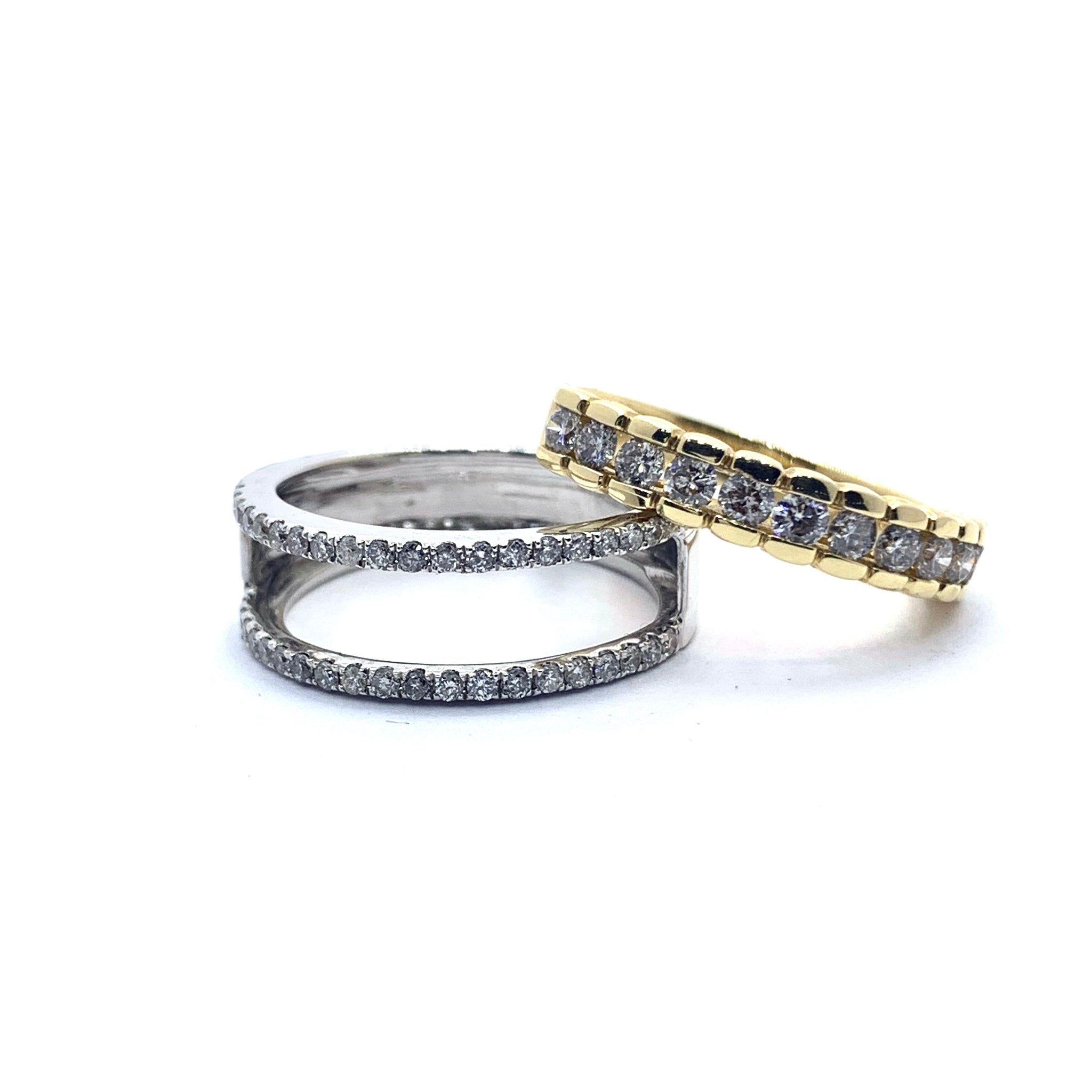 TWO TONE DIAMOND RING