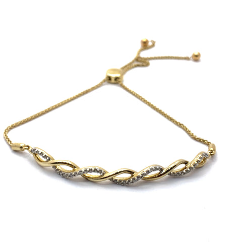 DIAMOND ADJUSTABLE BOLO BRACELET