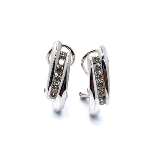 CHANNEL SET DIAMOND EARRINGS