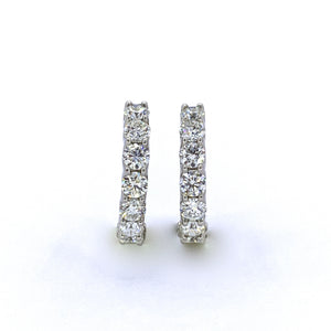 DIAMOND INSIDE OUT HOOP EARRINGS