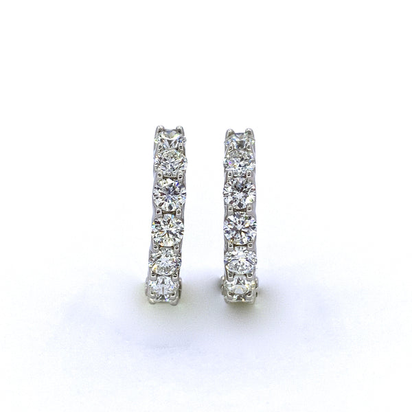 DIAMOND INSIDE OUT HOOP EARRINGS