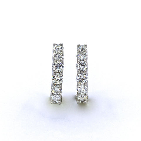 DIAMOND INSIDE OUT HOOP EARRINGS