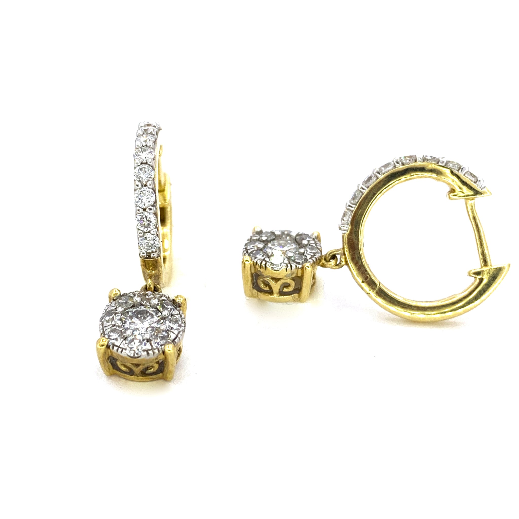 WIRE PAPERCLIP DIAMOND DROP EARRINGS – MICHAEL K. JEWELERS