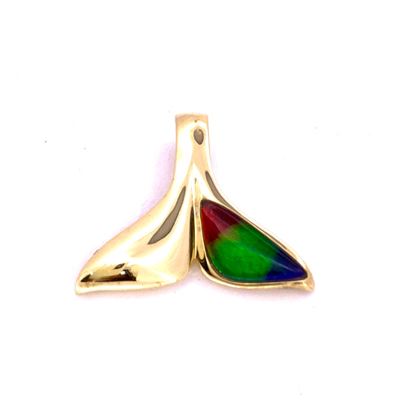 WHALE TAIL AMMOLITE PENDANT