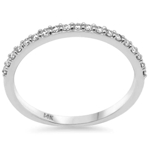 White Gold Diamond Stackable Ladies Band