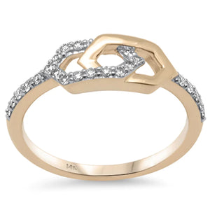 14K Yellow Gold Diamond Forzatina Style Ring