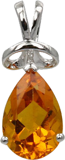 PEAR SHAPE CITRINE PENDANT