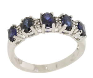 5 STONE SAPPHIRE RING