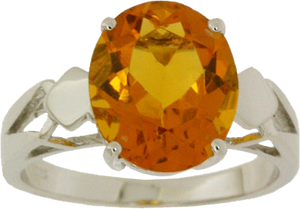 OVAL SHAPE CITRINE RING