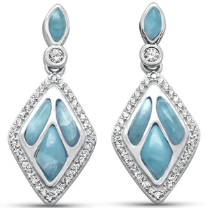 Natural Larimar Earrings